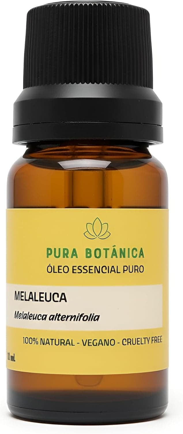 Óleo Essencial de Melaleuca (Melaleuca alternifolia) 100% Puro e Natural – Ideal para Aromaterapia, Pele e Difusor – Pura Botânica 10 mL