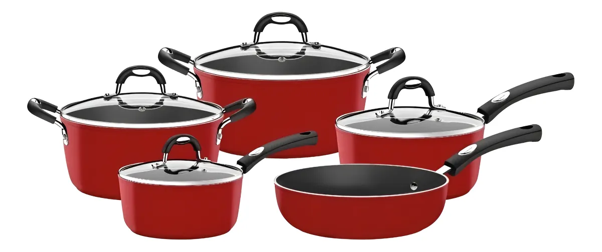Jogo de Panelas Tramontina Mônaco 5 Peças com Starflon Premium
